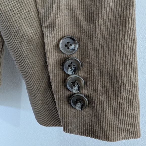 Talbots Tan Corduroy Blazer NWT 14 Classic Preppy Academia Quiet Luxury Jacket - Picture 5 of 10